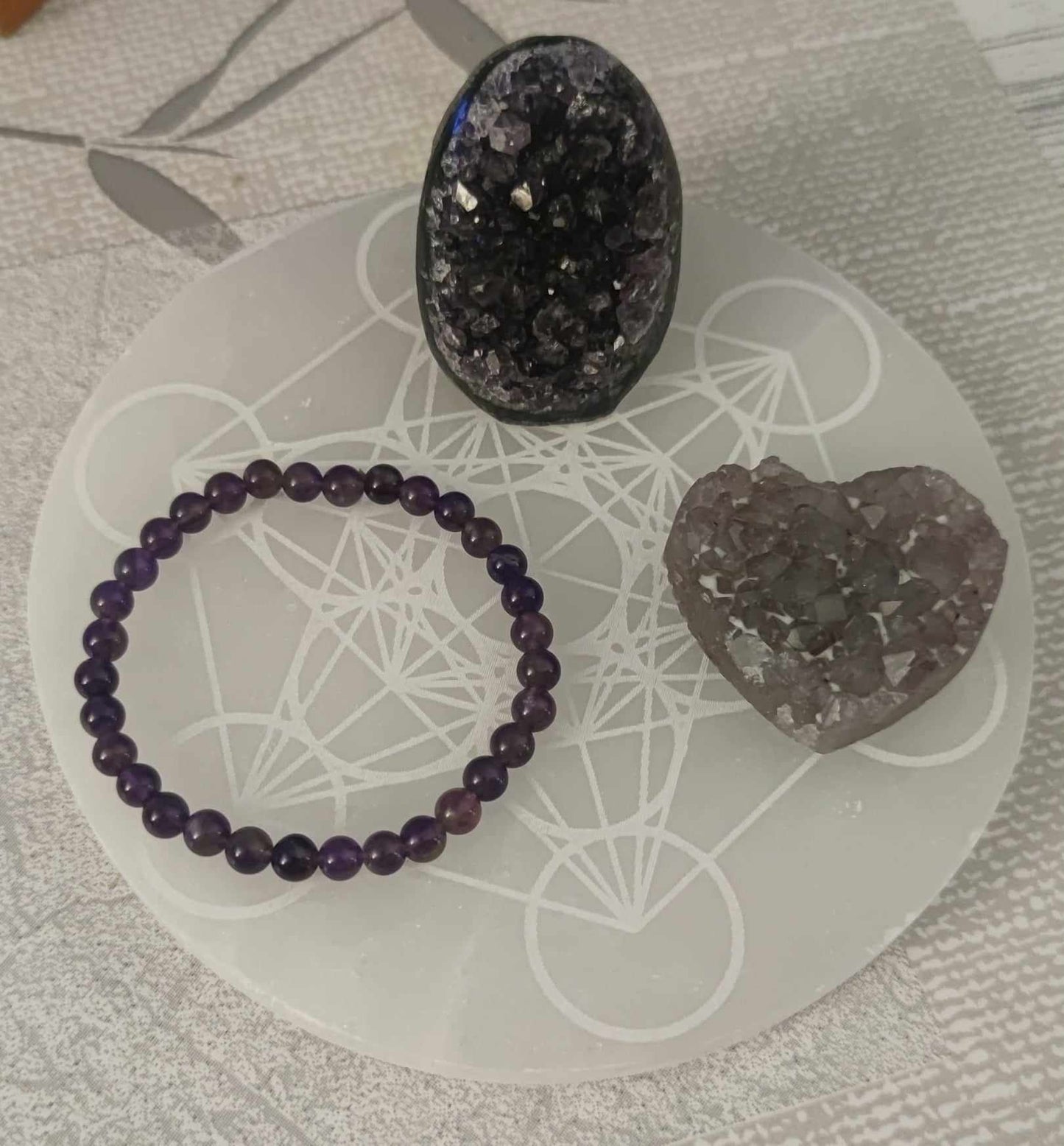 coffret Amethyste et Selenite metatron