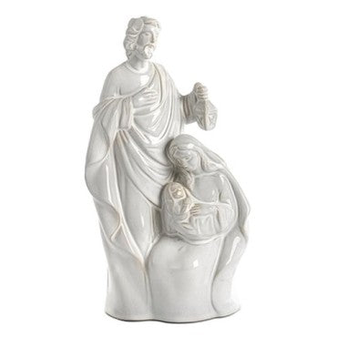 Nativité en porcelaine de couleur blanche et beige, H. 18.5 cm.