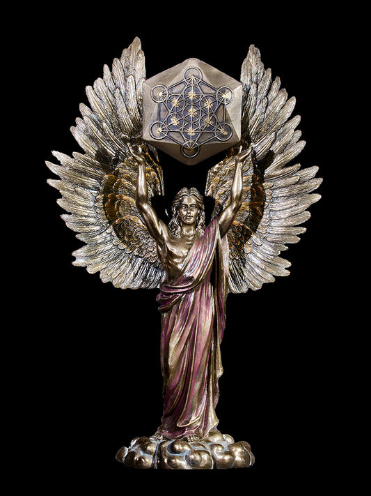 Statue bronze coulé à froid du Métatron, H. 35 cm