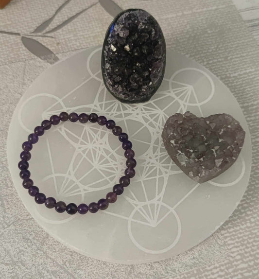 coffret Amethyste et Selenite metatron