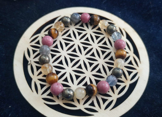 Bracelet en pierres "Aide à la réussite des examens"