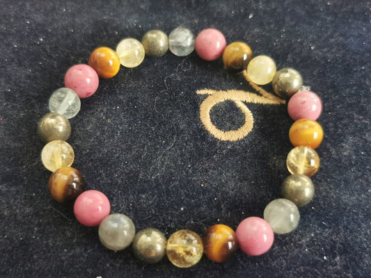Bracelet en pierres "Aide à la réussite des examens"