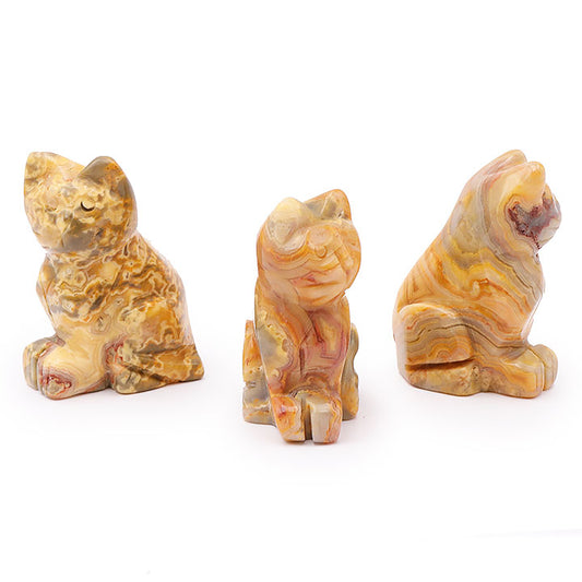 CHAT AGATE CRAZY LACE MEXIQUE A 50MM