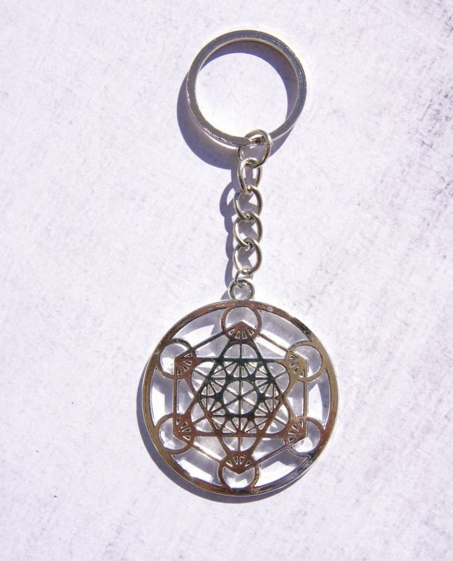 Porte cle Metatron argenté