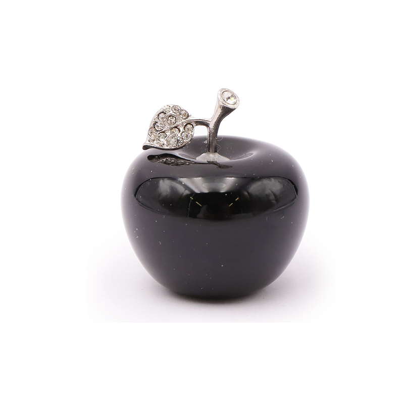 POMME EN OBSIDIENNE NOIRE