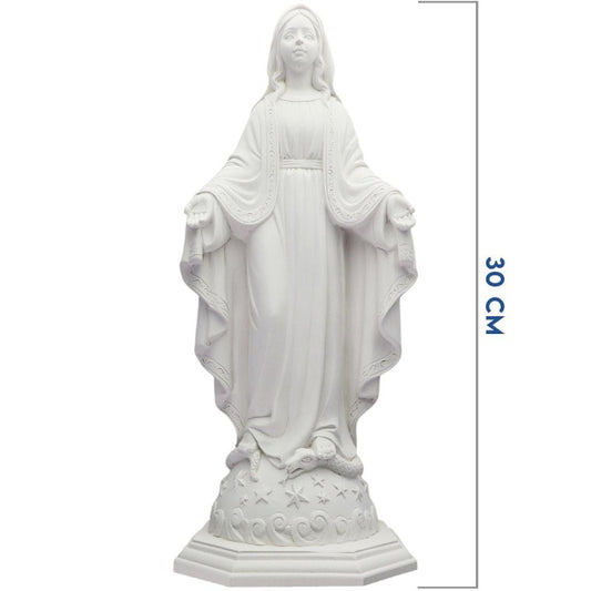 Statue fluorescente en résine de la Vierge Miraculeuse.
